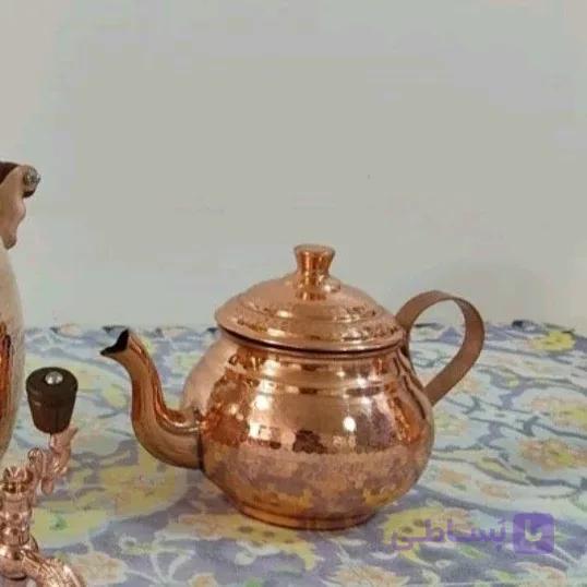 قوری مسی داخل قلع چکشی نانو