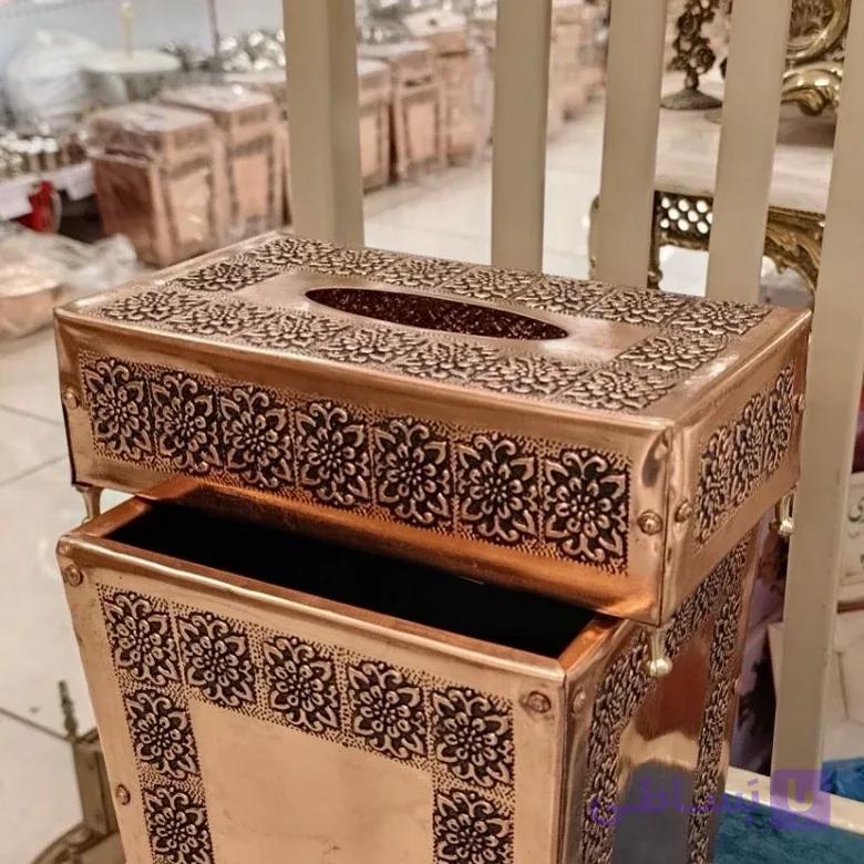 جا دستمال کاغذی مسی(جا کلنکسی)گلبرگ نانوشده زنجان نانو شده