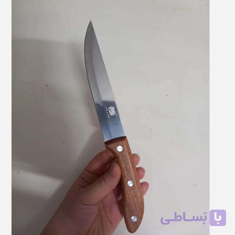 چاقوی اعلای دسته چوبی تیغه استیل ضد زنگ