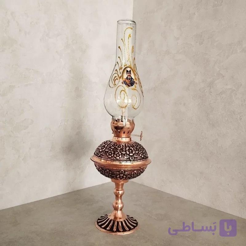 چراغ گرد سوز مسی گلبرگ جدید و زیبا نانو شده