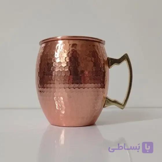 ماگ سایز ۴ دسته برنجی ارتفاع 12 دهانه 10 سانت