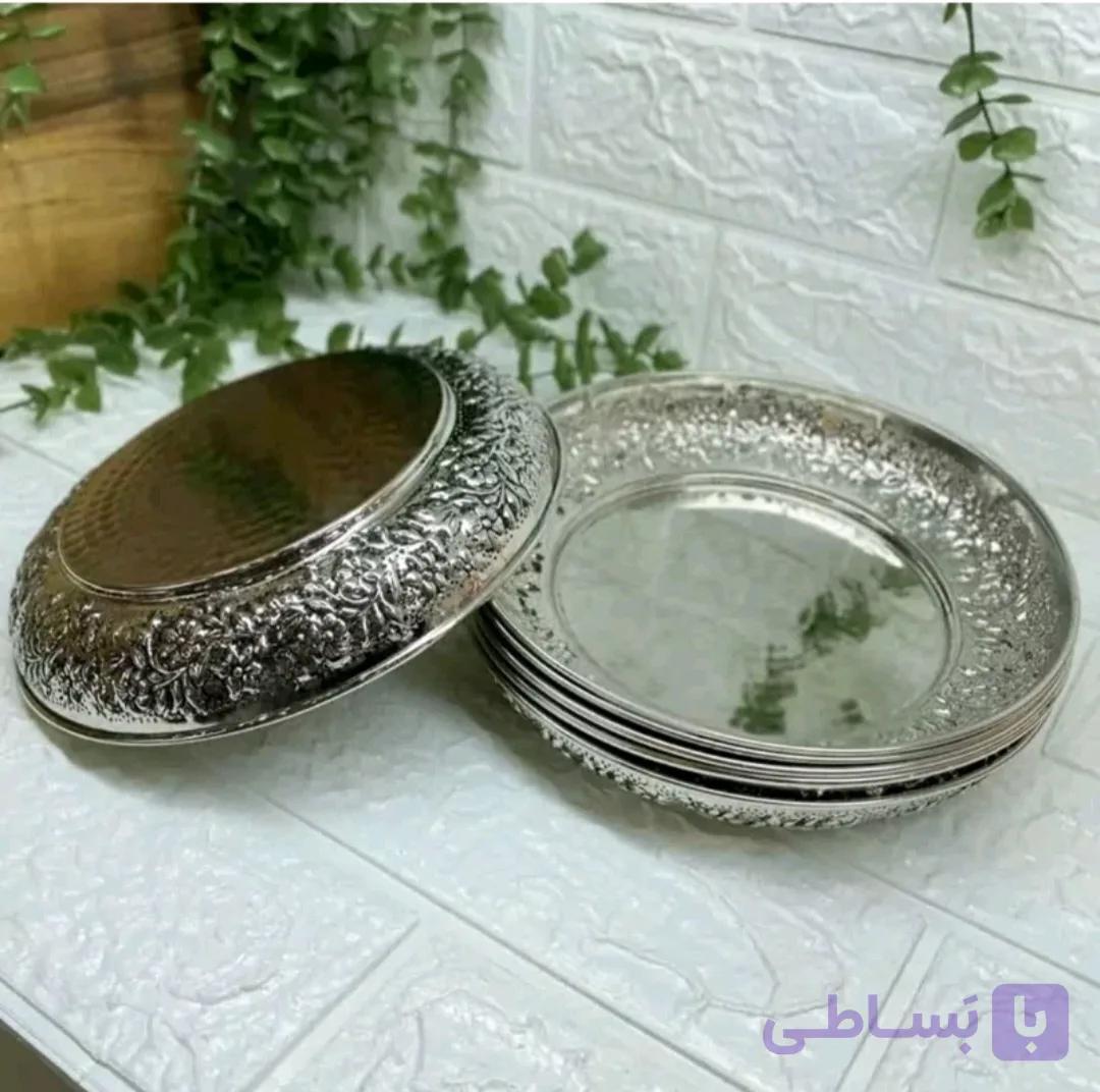 پیش دستی مسی اطلس کروم شش تایی اطلس زیبای مسی