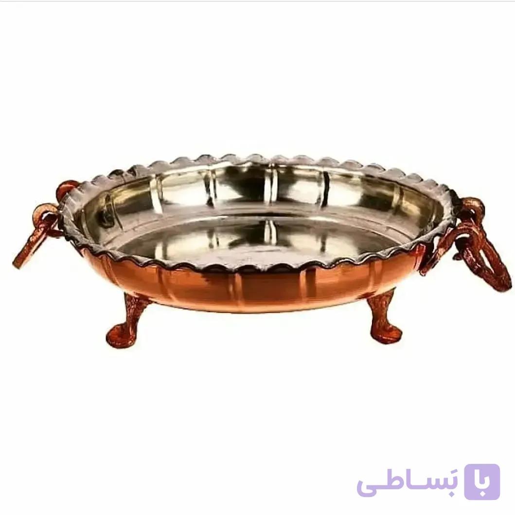 سینی 3 پایه گوشواره دار سایز 3 قطر 35 سانت