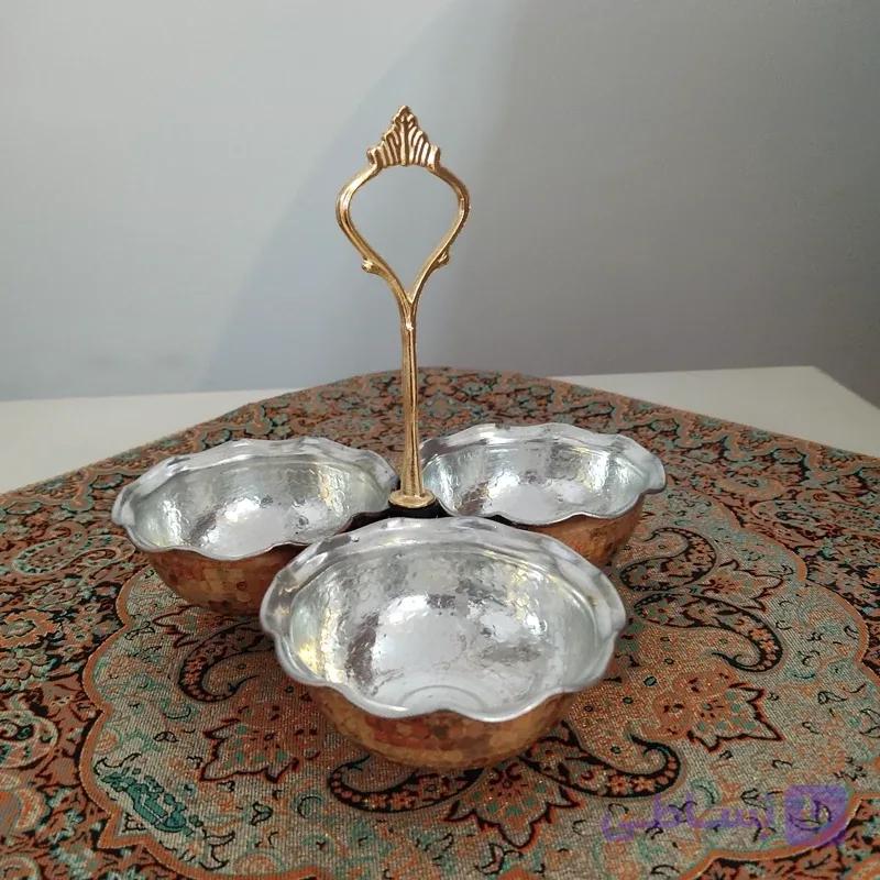 اردو خوری سه تایی تمام مس نانو شده داخل قلع