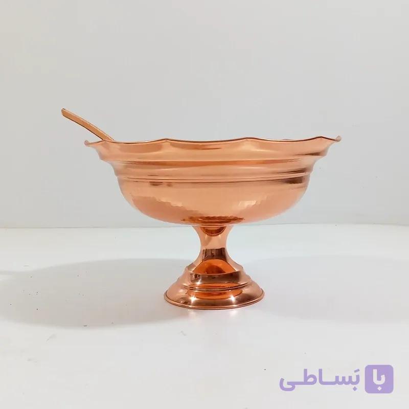 آجیل خوری دست ساز مسی همرا قاشق آجیل رنگ ثابت