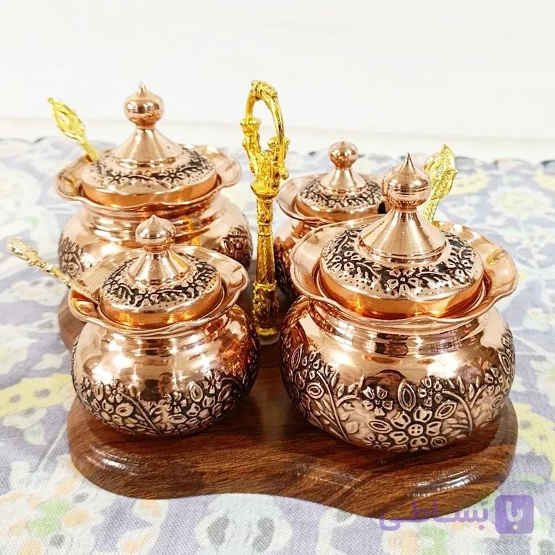 پاسماوری جا ادویه مسی گلبرگ مدل 4 تایی
