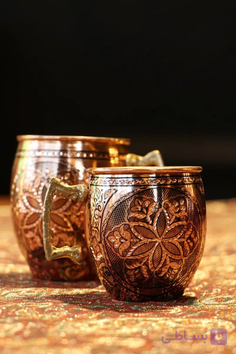 ماگ مسی الماس تراش سایز ۱ قطر ۸ سیاه قلم