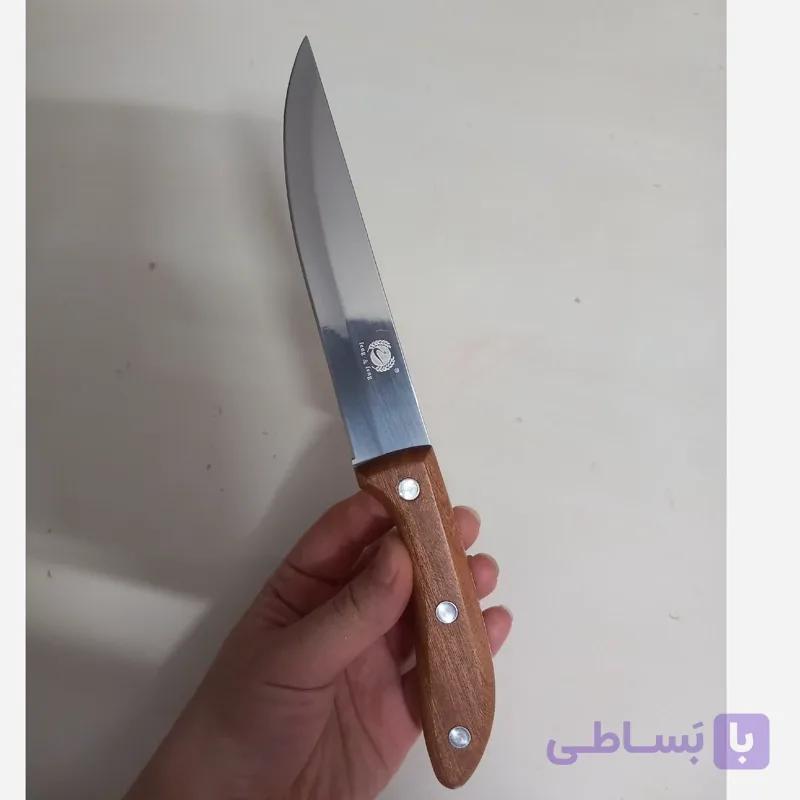 چاقوی اعلای دسته چوبی تیغه استیل