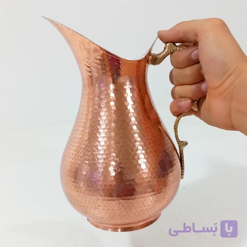 سرویس پارچ و لیوان مسی دست ساز زنجان رنگ ثابت نانو شده