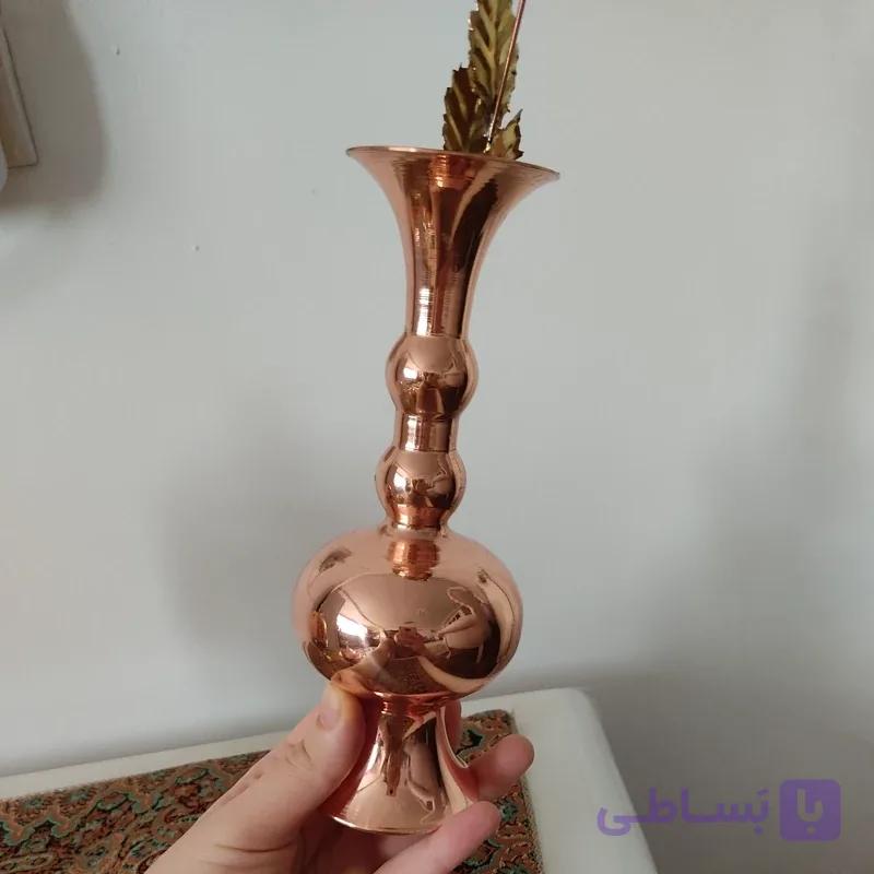 گلدان تمام مس ارتفاع20 نانو شده رنگ ثابت