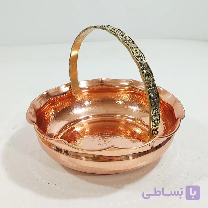 شکلات خوری یا آجیل خوری تمام مسی مدل سبدی