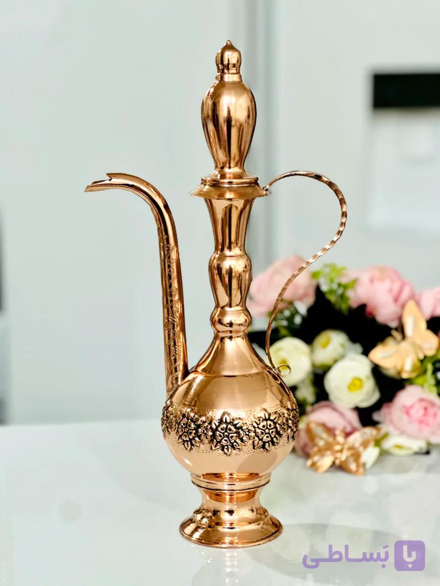 گلاب پاش گلبرگ مسی ارتفاع 35 سانت نانو