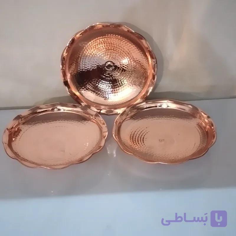 پیش دستی مسی زنجان 6تایی نانو 3 پایه برنجی (6عددی)