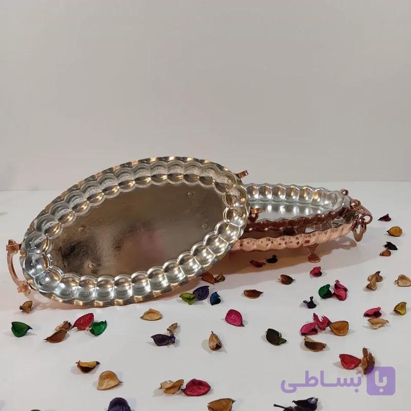 مرغ خوری بیضی یا دیس برنج و سالاد تمام مس رنگ ثابت