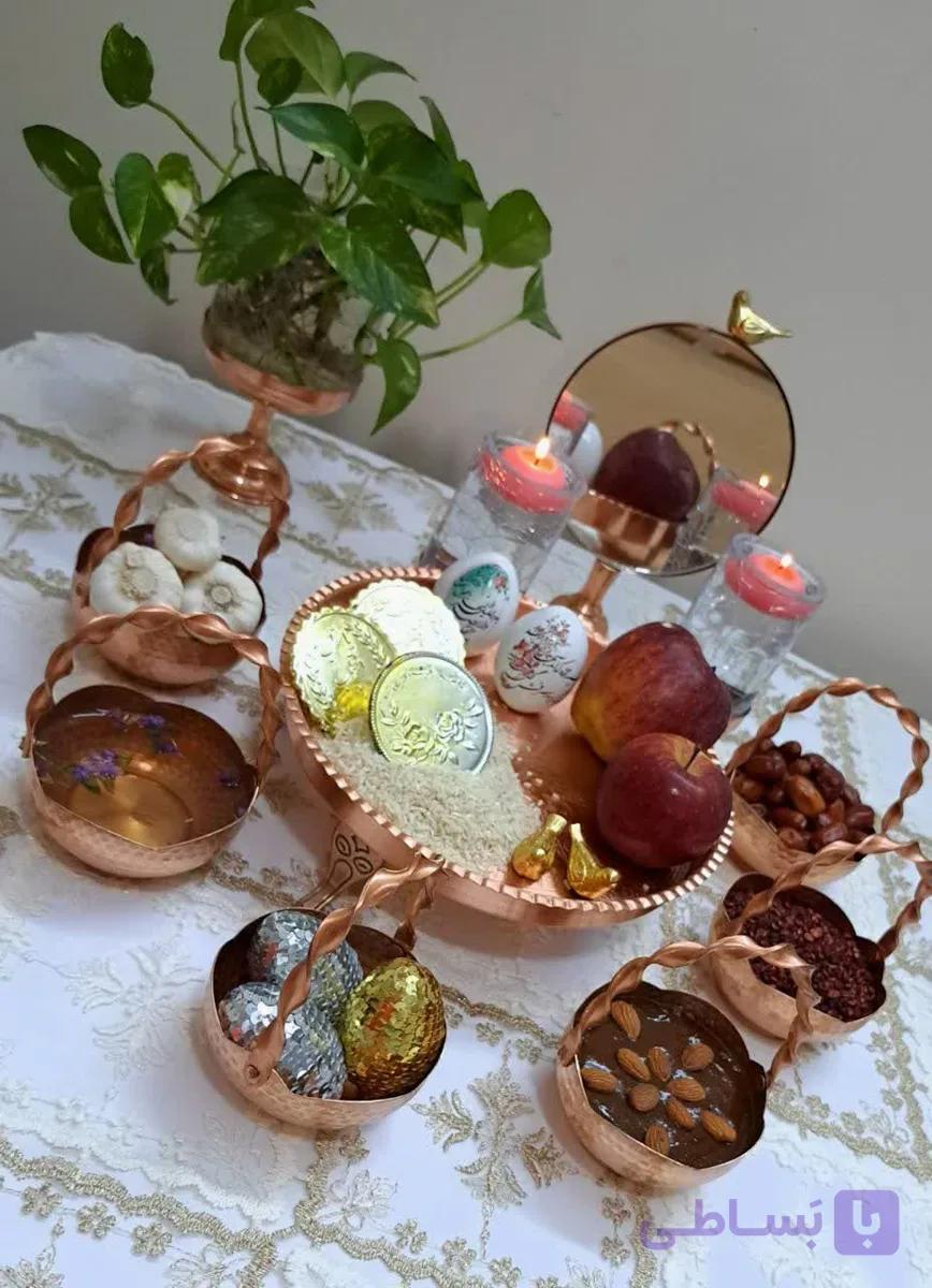 هفت سین سبد مسی 6 عددی سایز 1 ابعاد 10 در 5