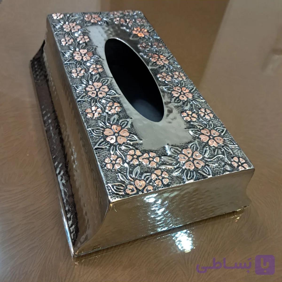 جا دستمال مسی کروم تراش زیر درب کشویی