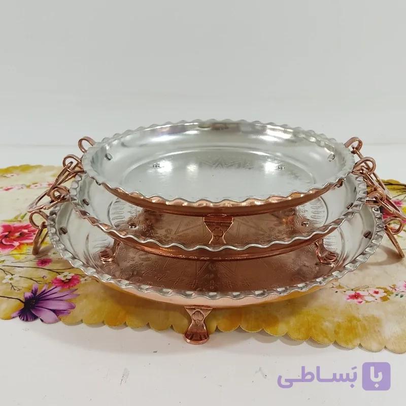 دیس مسی زنجان مدل داخل طرحدار قطر 27 ضخیم دسته و پایه دار