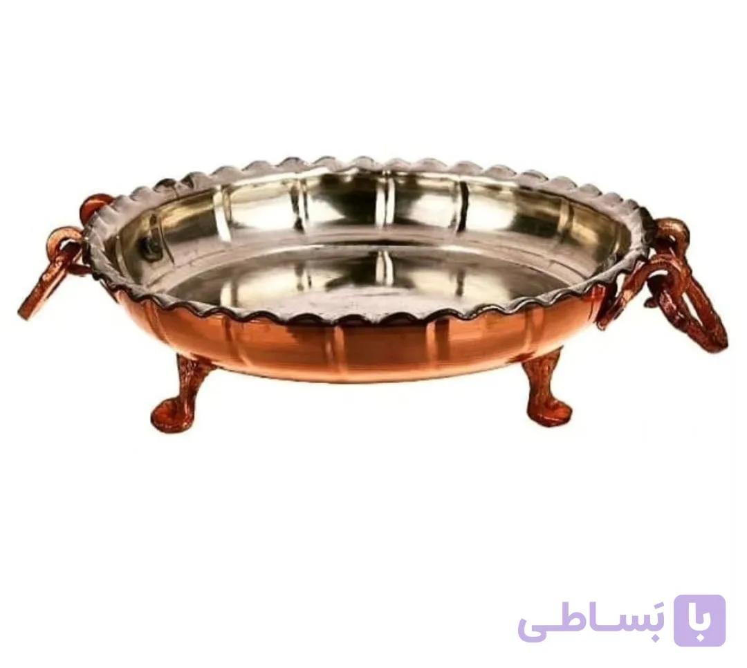 سینی سه پایه گوشواره دار سایز یک قطر 25 سانت