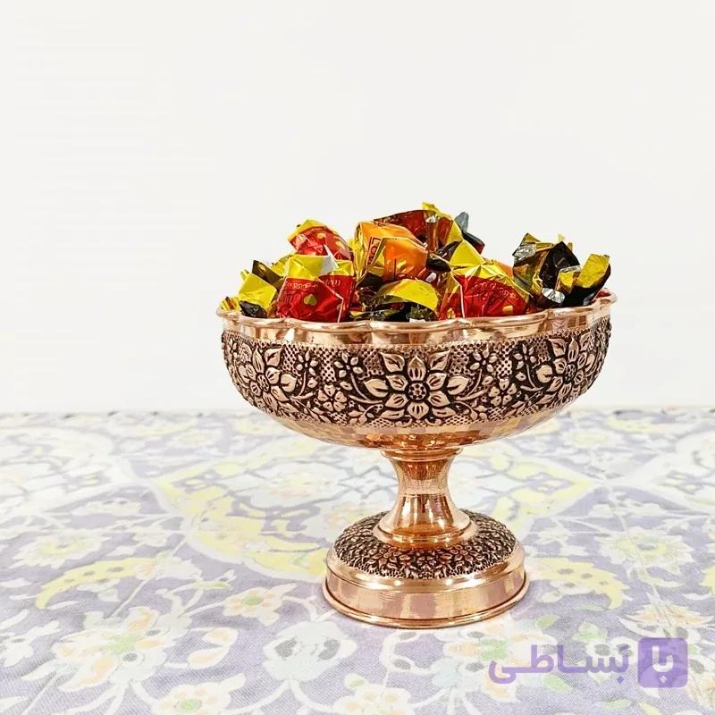 شکلات خوری مسی دست ساز زنجان رنگ ثابت
