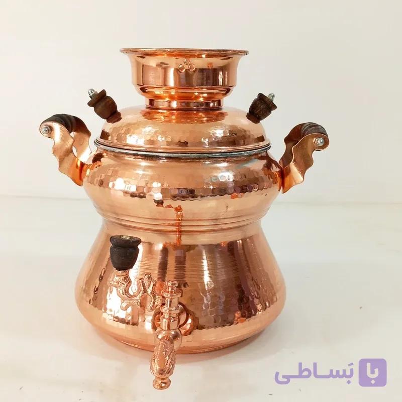 کتری روگازی مسی زنجان دست ساز حدودا سه و نیم لیتری نانو شده