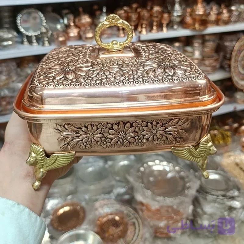 سوفله خوری تمام مسی گلبرگ اعلا سلطنتی رنگ ثابت