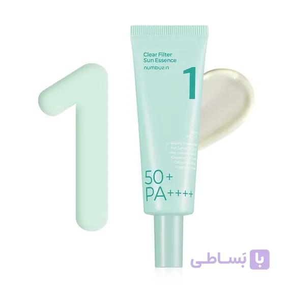 اسنس ضد آفتاب نامبوزین شماره 1 مدل Clear Filter تسکین دهنده و روشن کننده حجم 50 میلی لیتر