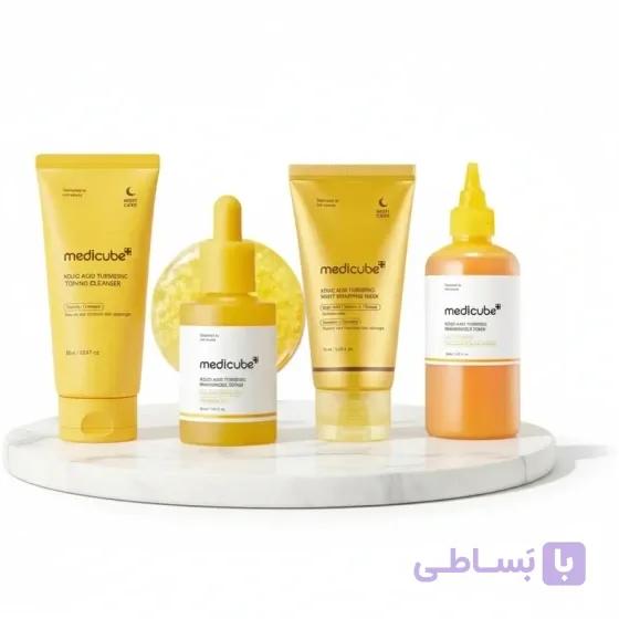 ست ضدلک و روشن کننده کوجیک اسید و زردچوبه مدیکیوب — تصویر 1