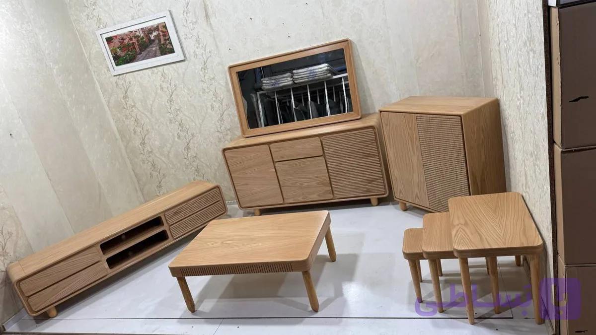 ست آینه کنسول میز تی وی . جلو مبلی و جاکفشی کفشی هایگلاس مدل سما  iw93 — تصویر 1