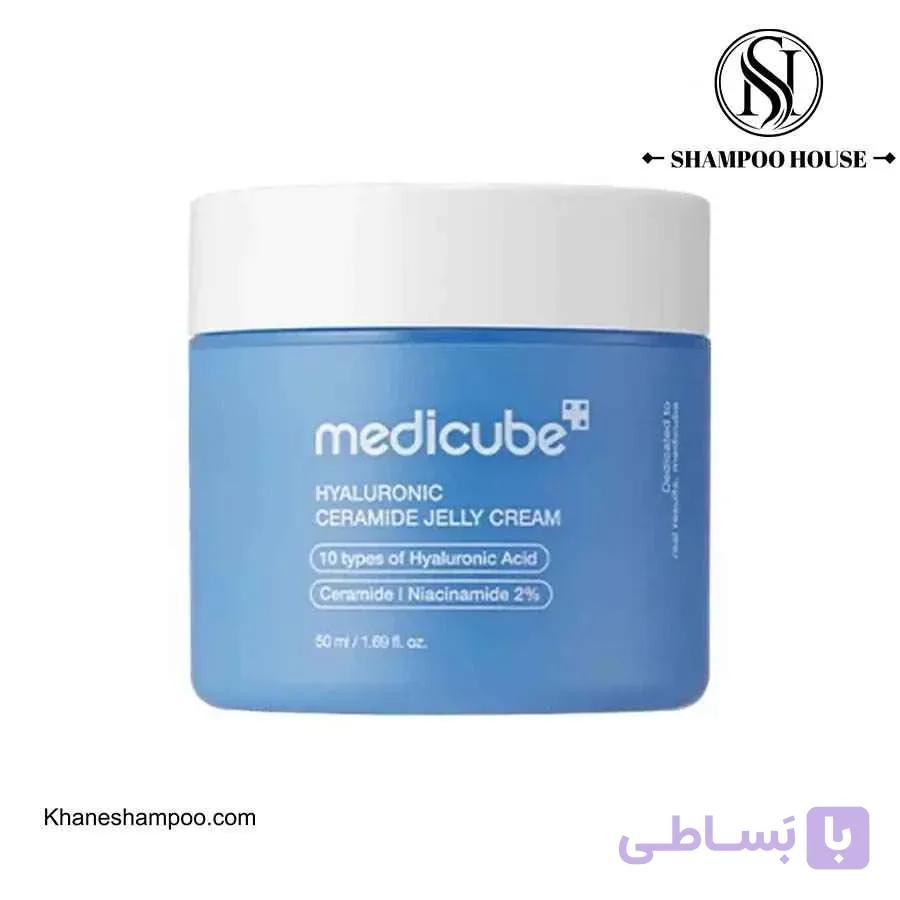ژل کرم آبرسان مدی کیوب حاوی هیالورونیک اسید و سرامید 50 میل — تصویر 1