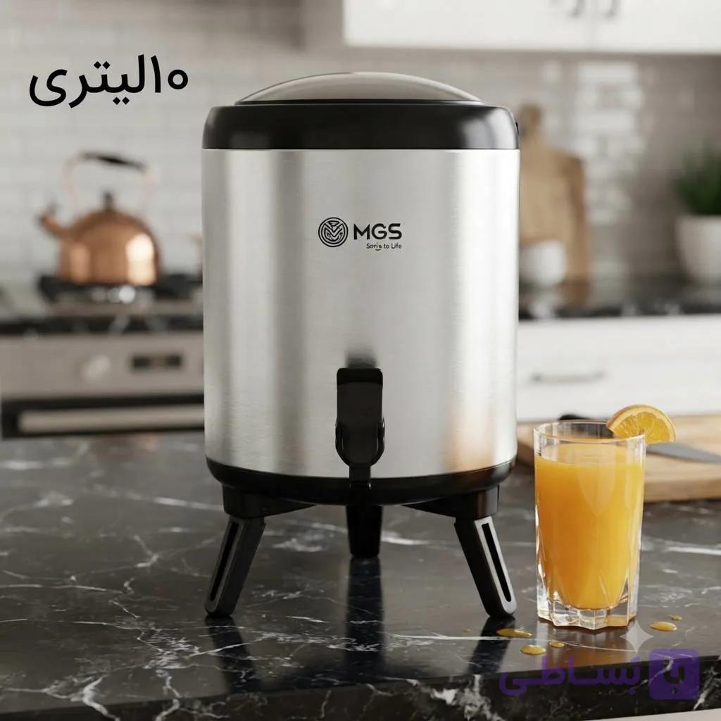 کلمن 10 لیتری استیل پایه دار MGS-2012 — تصویر 1