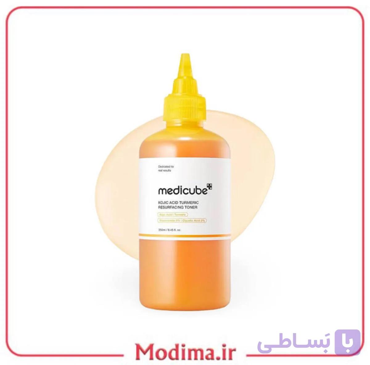 تونر روشن‌کننده کوجیک اسید و زردچوبه مدیکیوب (Medicube Kojic Acid Turmeric Toner) حجم 250 میلی‌لیتر — تصویر 1