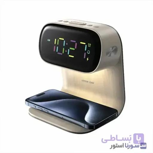ساعت رومیزی گرین لاین با شارژر بی‌سیم ۱۵ وات مدل GNBED15WCH — تصویر 1