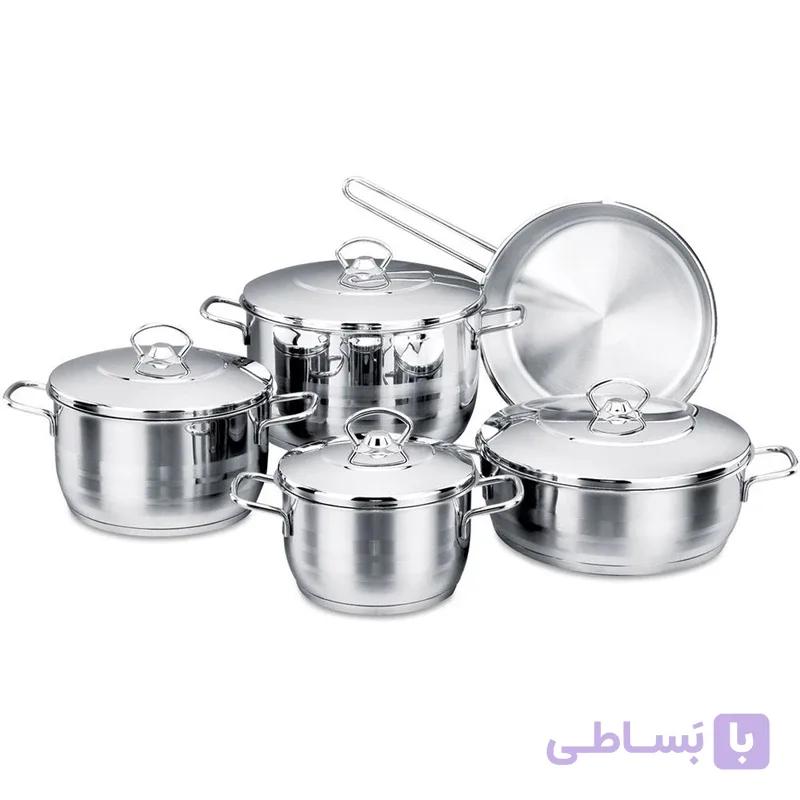 سرویس قابلمه استیل  ۹ پارچه کرک ماز