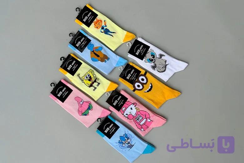 جوراب ساقدار طرح انیمیشن فری سایز کد 5290