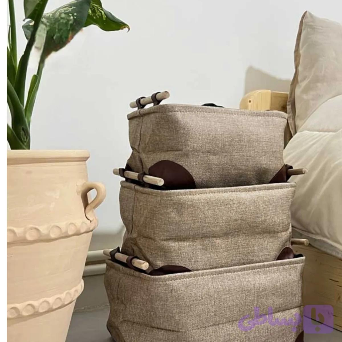 باکس برزنتی وارداتی ۳ تکه دسته چوبی
