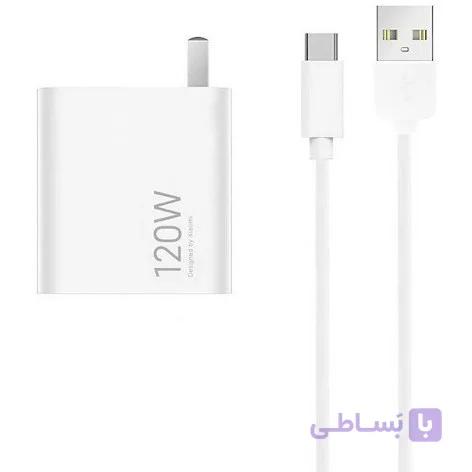 شارژر شیائومی مدل MDY-14-ED ظرفیت ۱۲۰ وات با کابل — تصویر 1