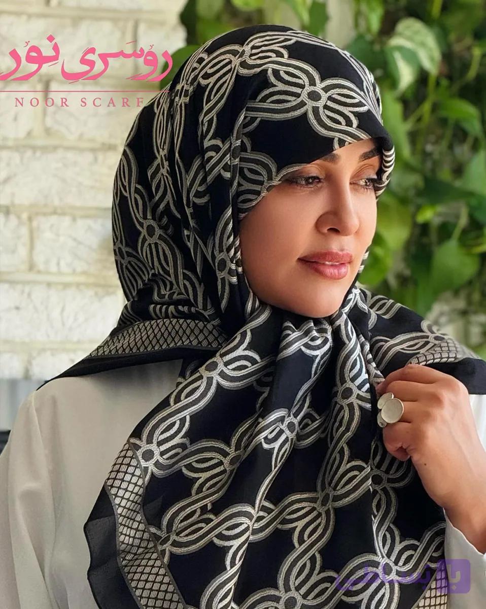 روسری مجلسی حریر خامه دوزی ترک کد 1