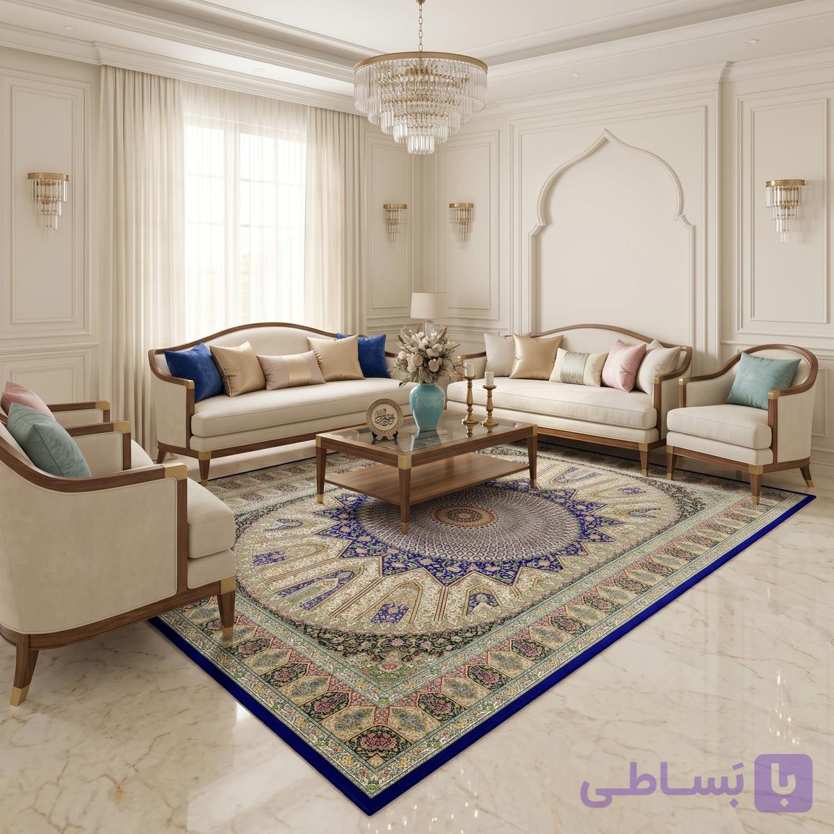 فرش ابریشم کد 1600111