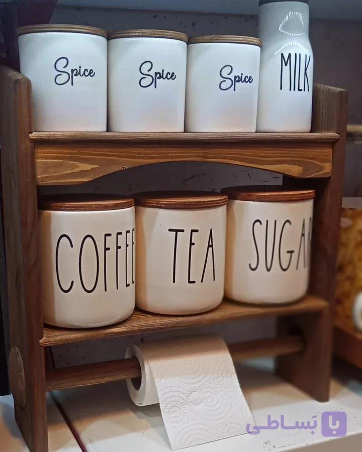 استند کافی بار چوبی
