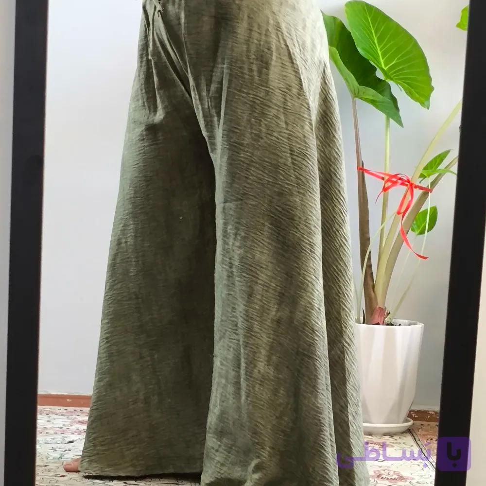 شلوار نخی فول بگ — تصویر 1