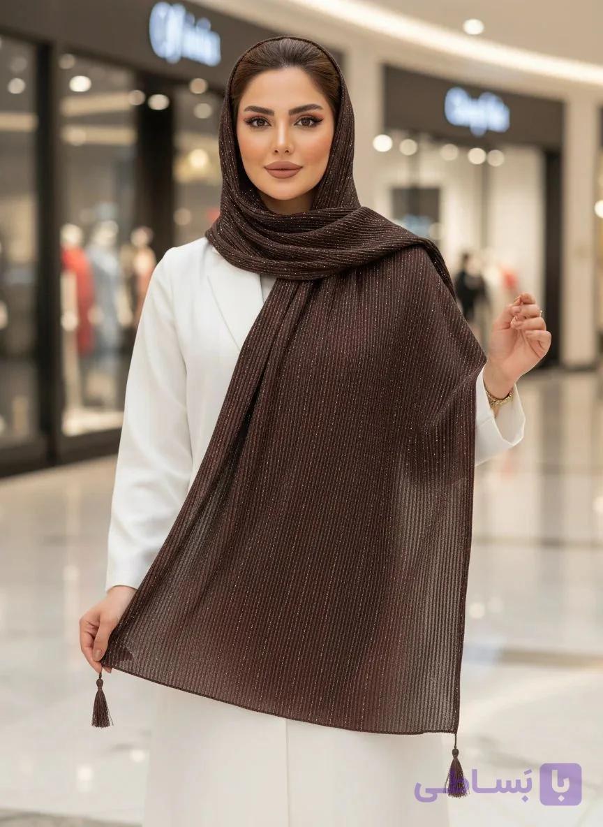 شال برشکا لمه دار زنانه — تصویر 1