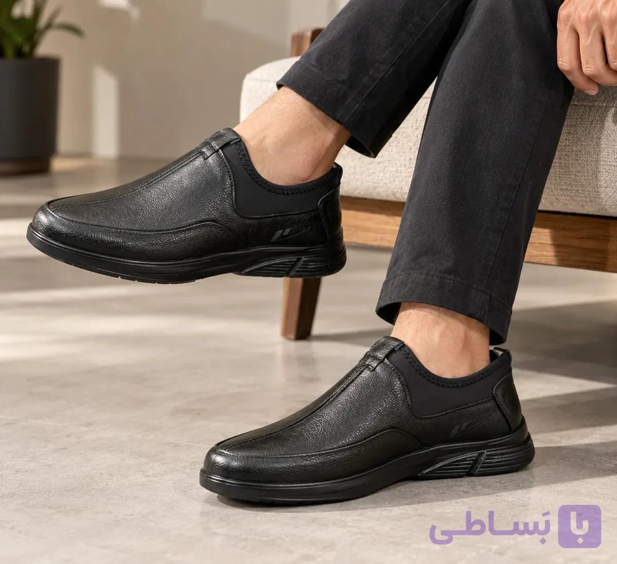 کفش مردانه چرم طبیعی مدل لیو – راحتی و اصالت در استایل روزمره — تصویر 1