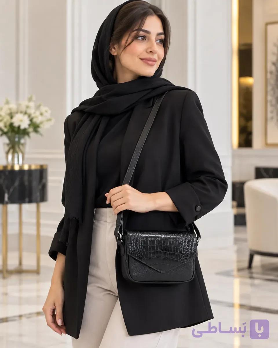 کیف زنانه تمام چرم نیلو کد 105 — تصویر 1