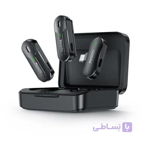 میکروفون یقه ای بی سیم یسیدو KR17 با گیرنده تایپ سی — تصویر 1