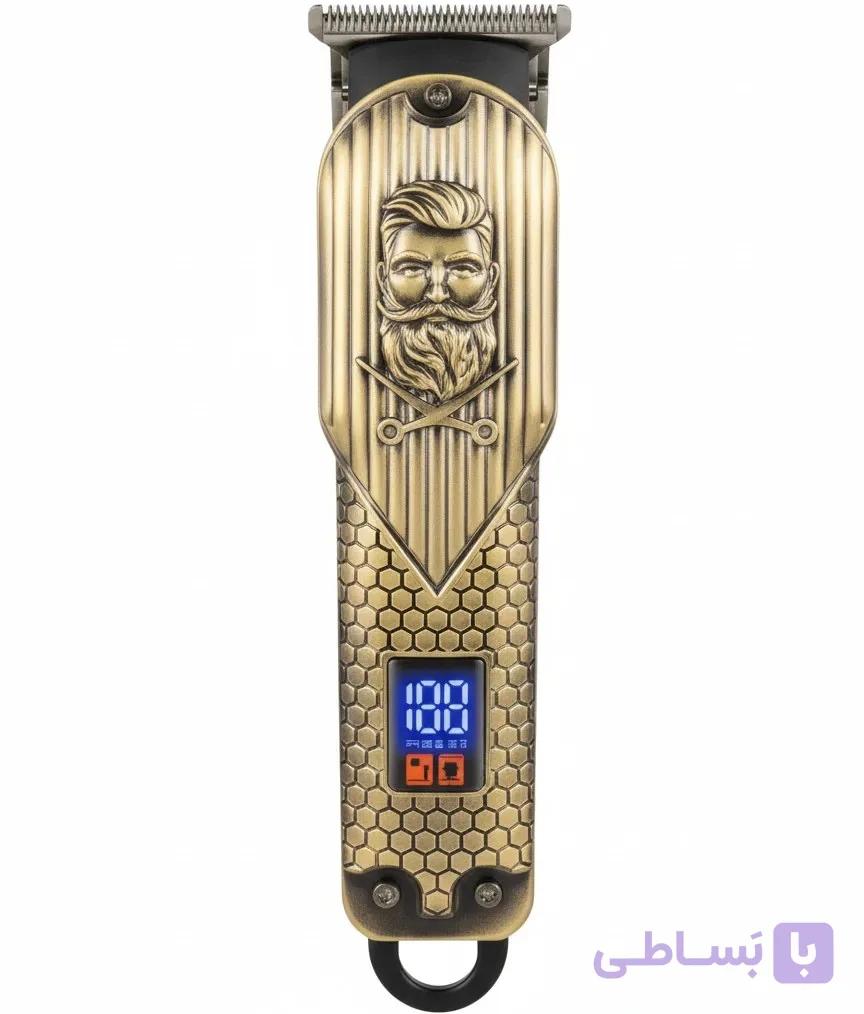 ماشین اصلاح حرفه‌ای LT-809 با تیغه استیل ضد زنگ و نمایشگر دیجیتال — تصویر 1