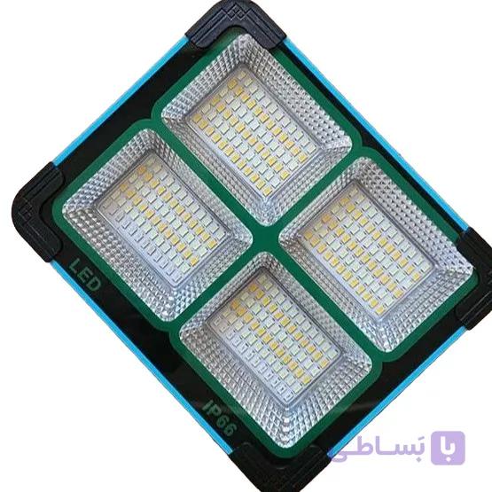 پروژکتور خورشیدی سولار 288 ال ای دی 6 باتری قابل تعویض solar 228 led — تصویر 1