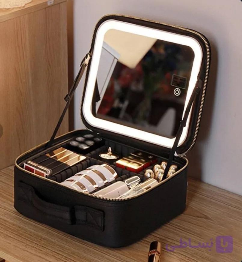 کیف لوازم آرایش با آینه LED دار — تصویر 1