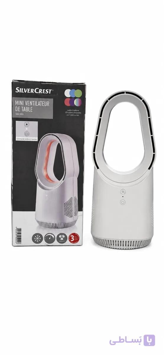 پنکه رومیزی بدون پره سیلورکرست مدل Mini Ventilateur با نور LED و سه سرعت
