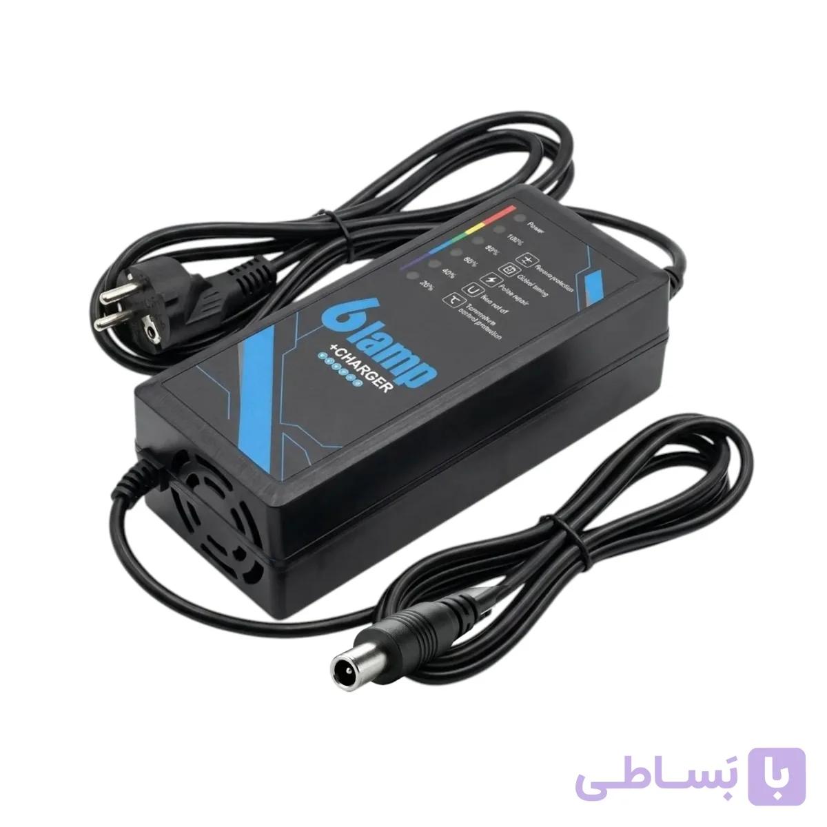 شارژر 54.6 ولت 2 آمپر فیش آنتن RCA 8mm | شارژر باتری لیتیومی 48 ولت - فروشگاه الکترونیک ولتاژین