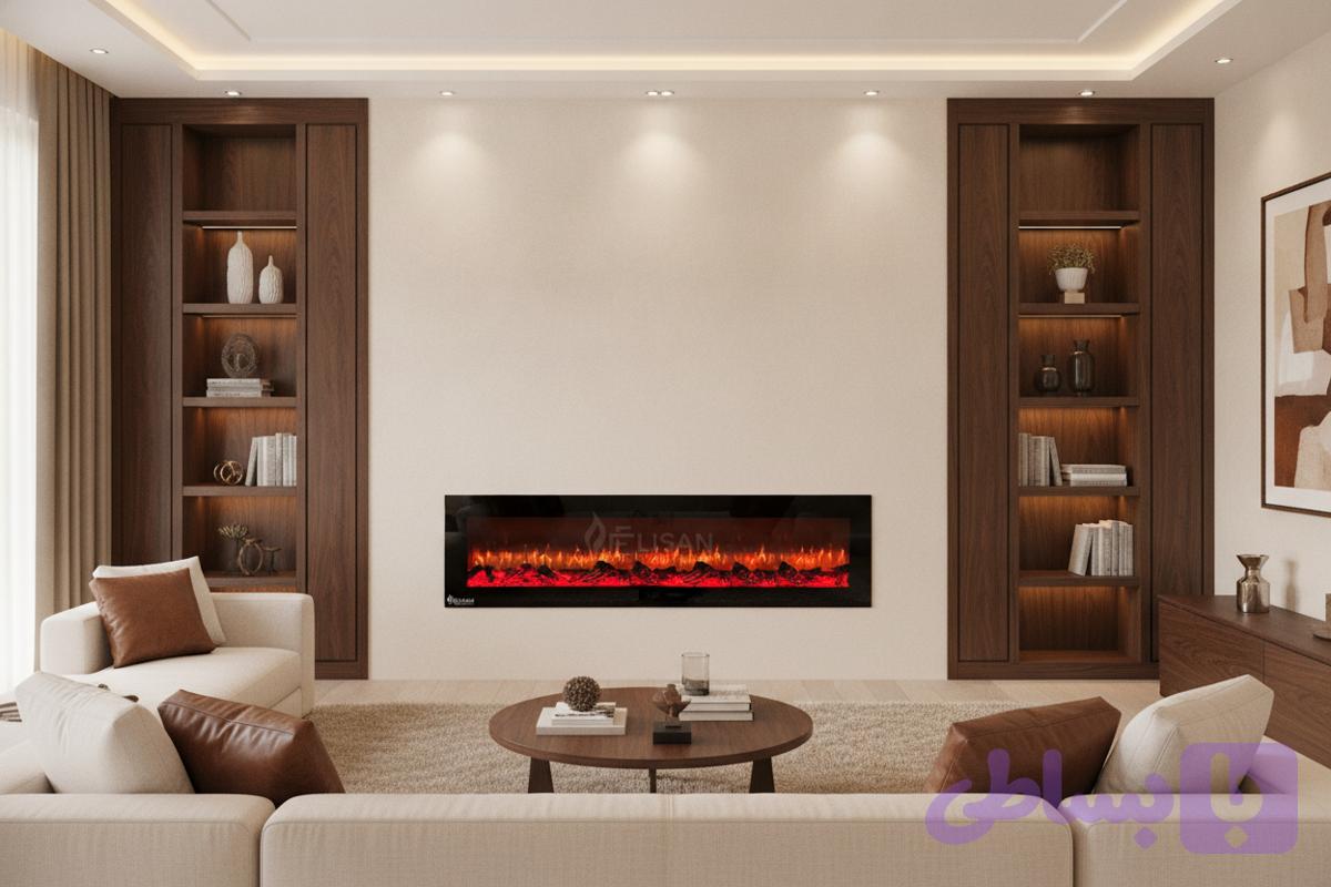 شومینه برقی باگرمایش 16رنگ سایز50*140